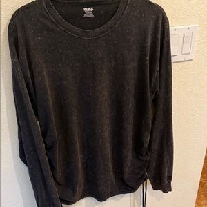 PINK Victoria's Secret Charcoal Long Sleeve Top